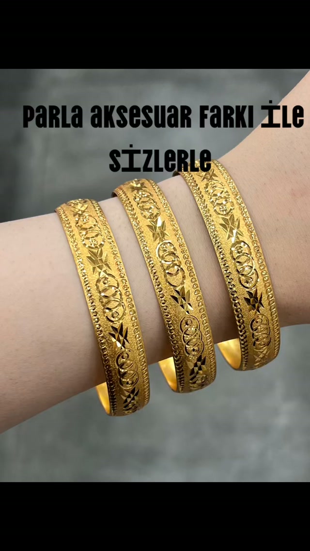 Kalem İşi Çiçek Desenli Bilezik